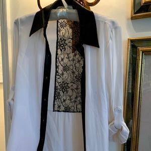 Alice + Olivia Black and White shirt